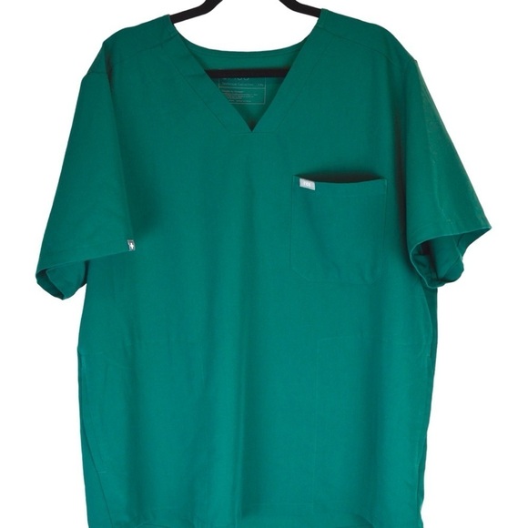 FIGS Men’s 3 Pocket Technical Collection Scrub Top, Hunter Green Size XXL - Picture 7 of 7